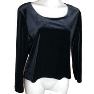 COLDWATER CREEK black “velvet like” 16P